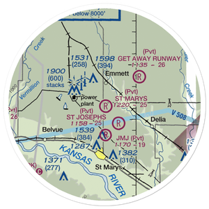 St Mary's Airpark (8K4) VFR Sectional Sticker (20 mile)