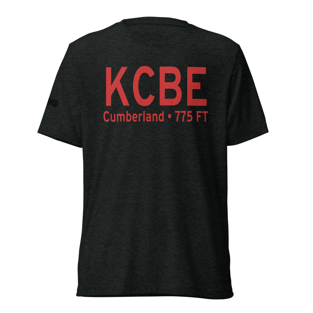 Greater Cumberland Regional Airport (KCBE) ICAO Tri-blend T-Shirt 