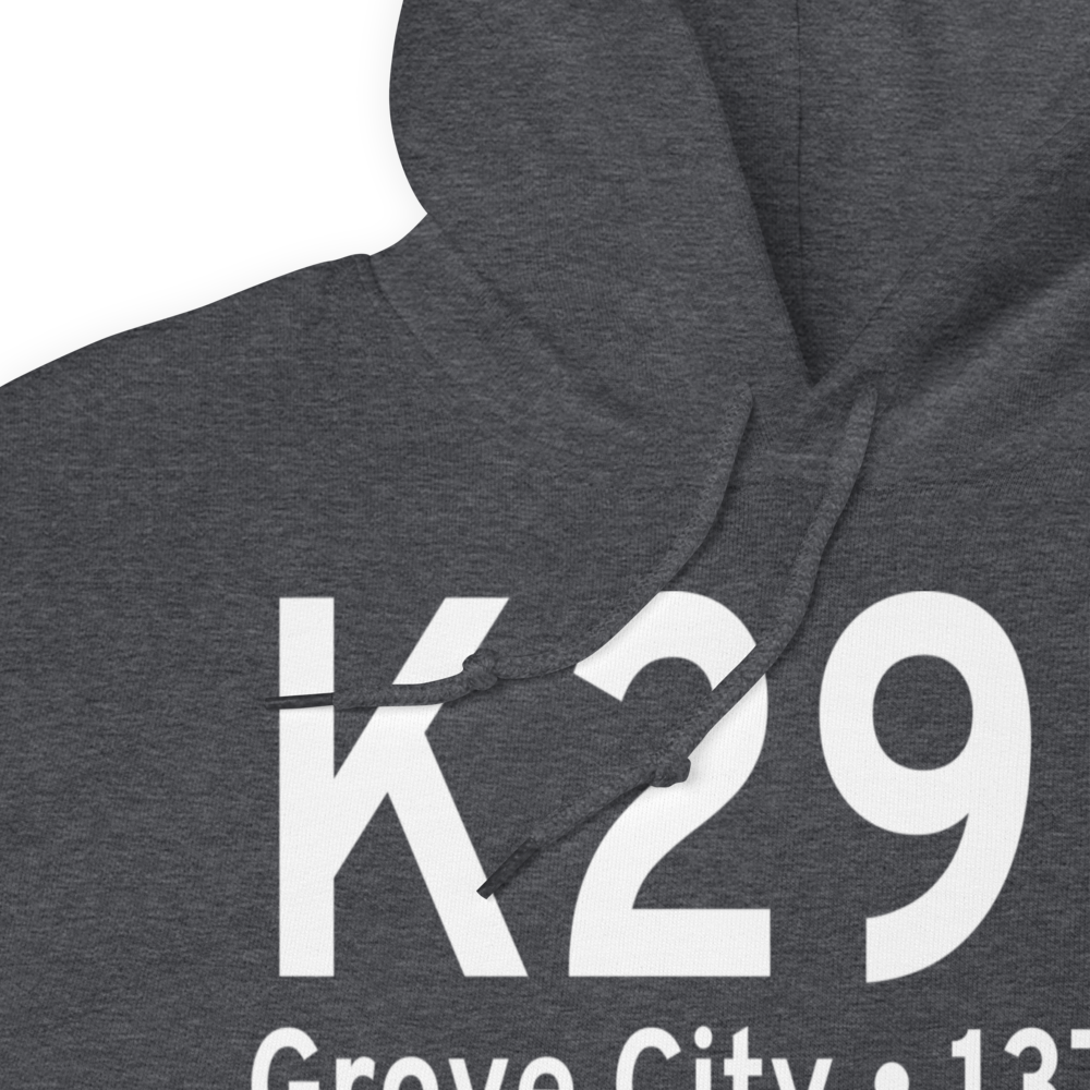 Grove City Airport (K29D) ICAO Hoodie Sweatshirt 