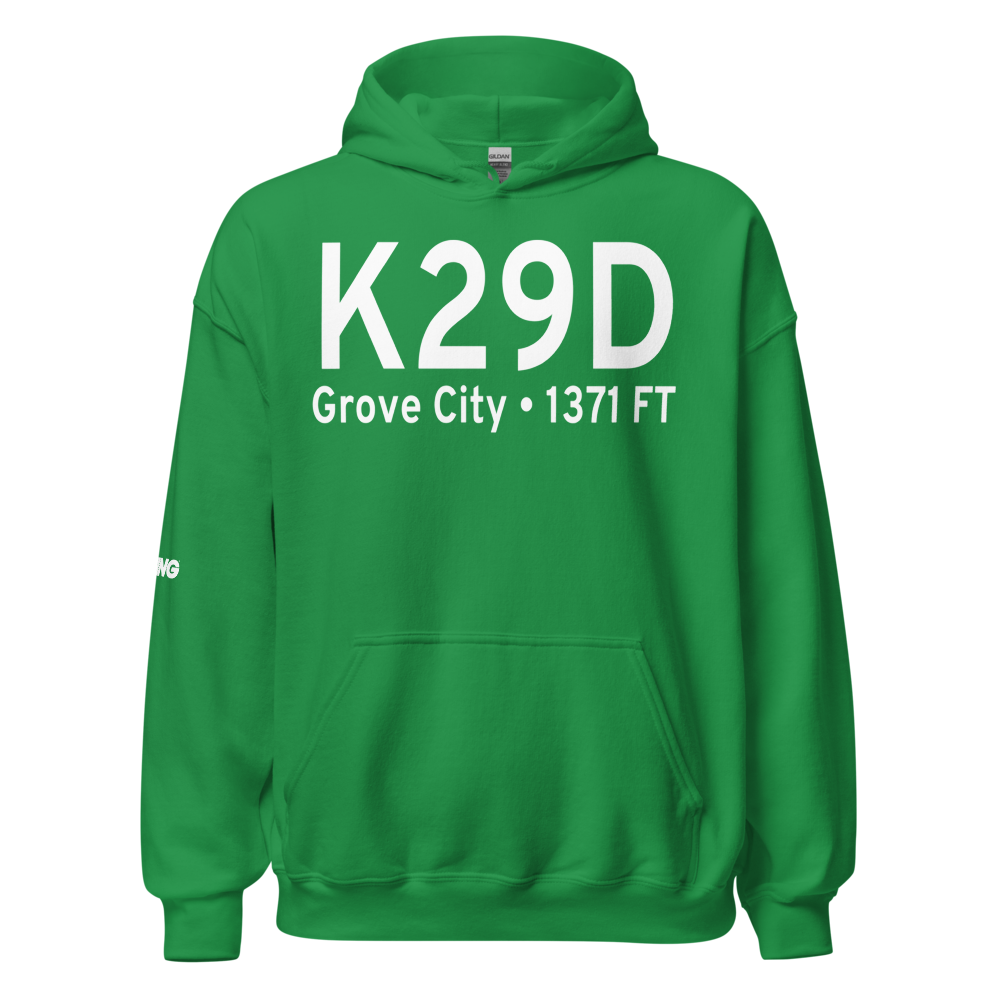 Grove City Airport (K29D) ICAO Hoodie Sweatshirt 