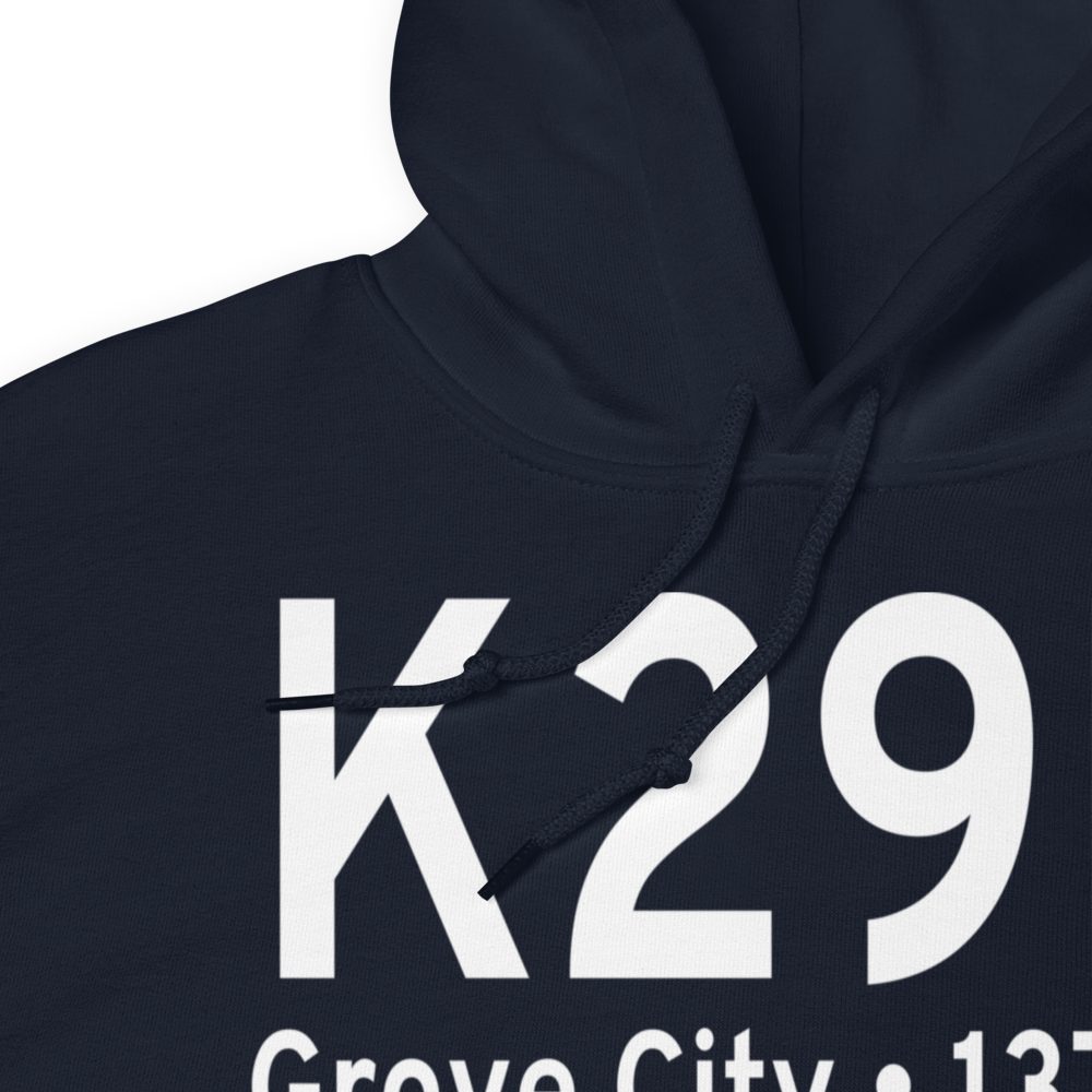 Grove City Airport (K29D) ICAO Hoodie Sweatshirt 