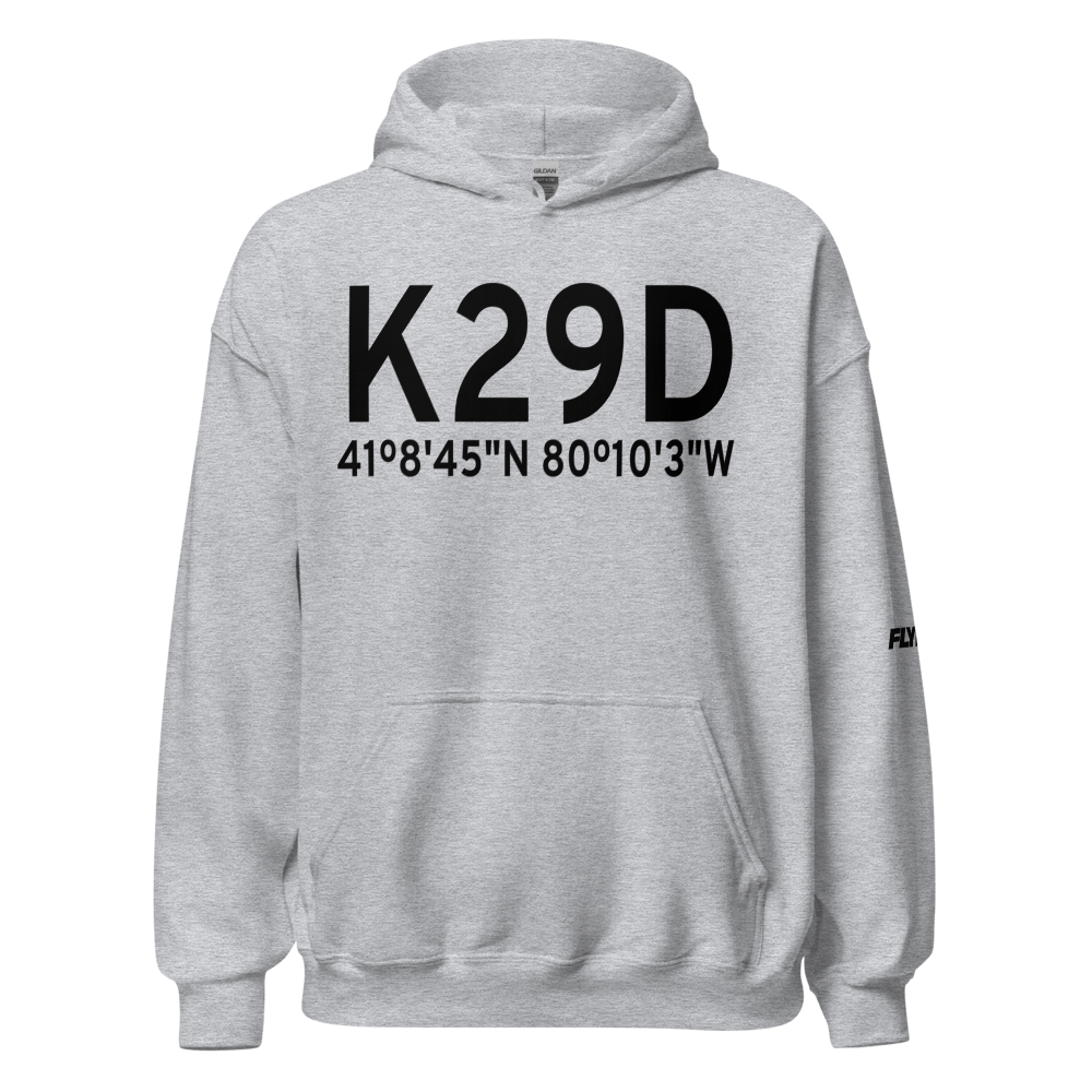 Grove City Airport (K29D) ICAO Hoodie Sweatshirt 