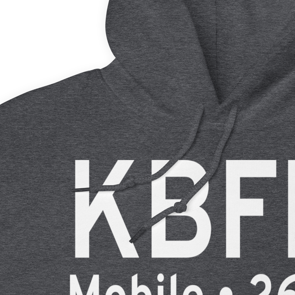 Mobile Downtown Airport (KBFM) ICAO Hoodie Sweatshirt 
