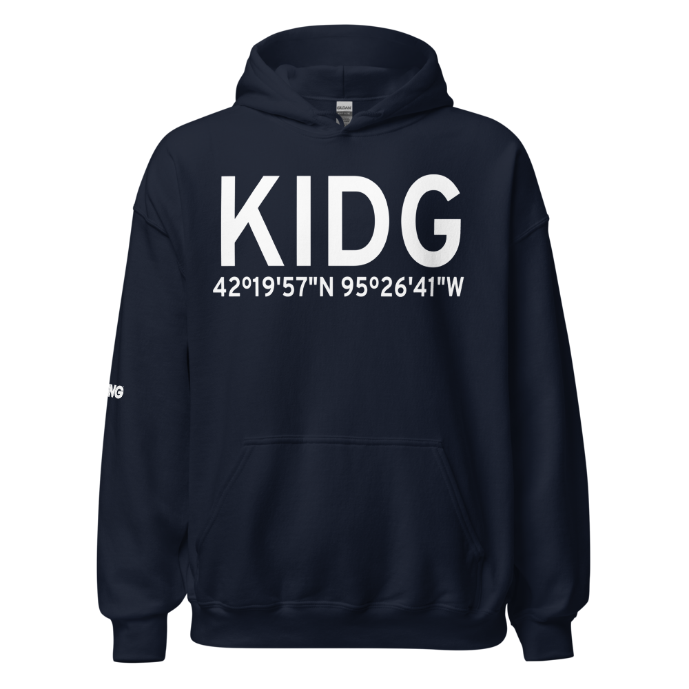 Ida Grove Municipal Airport (KIDG) ICAO Hoodie Sweatshirt 