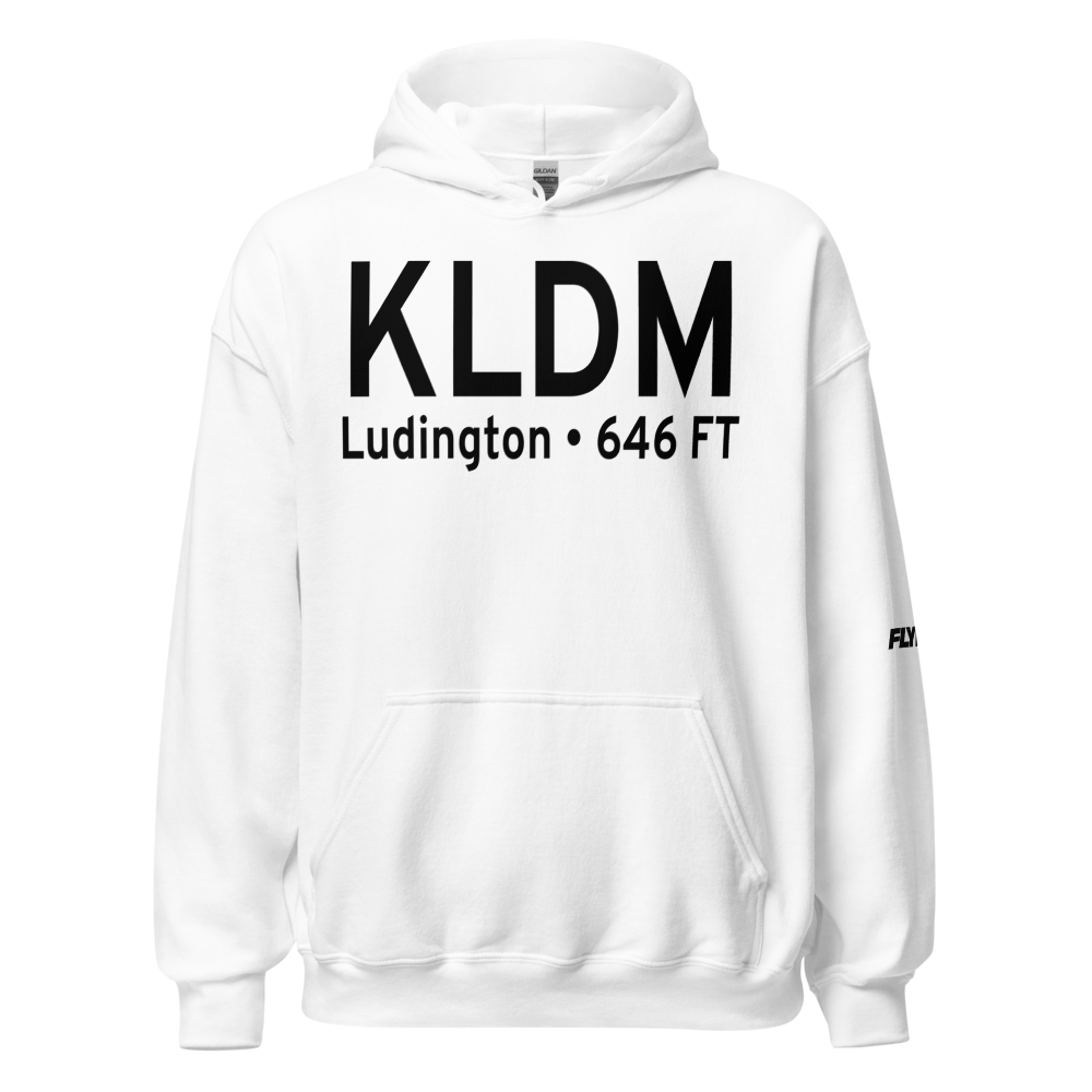 Mason County Airport (KLDM) ICAO Hoodie Sweatshirt 