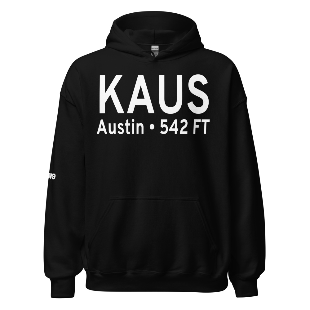 Austin Bergstrom International Airport (KAUS) ICAO Hoodie Sweatshirt 