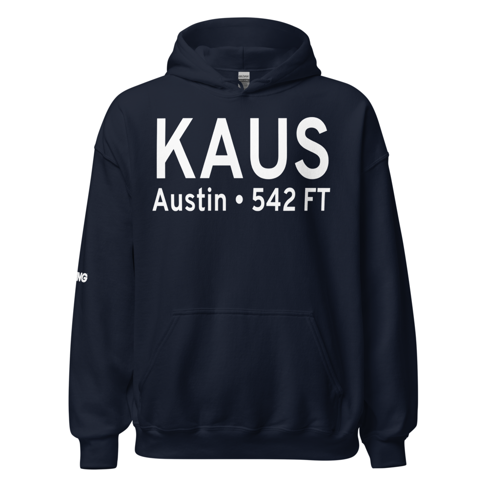 Austin Bergstrom International Airport (KAUS) ICAO Hoodie Sweatshirt 