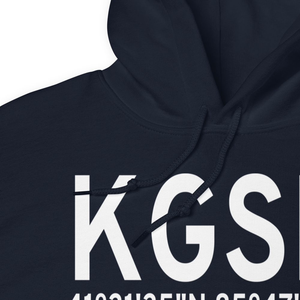 Goshen Municipal Airport (KGSH) ICAO Hoodie Sweatshirt 