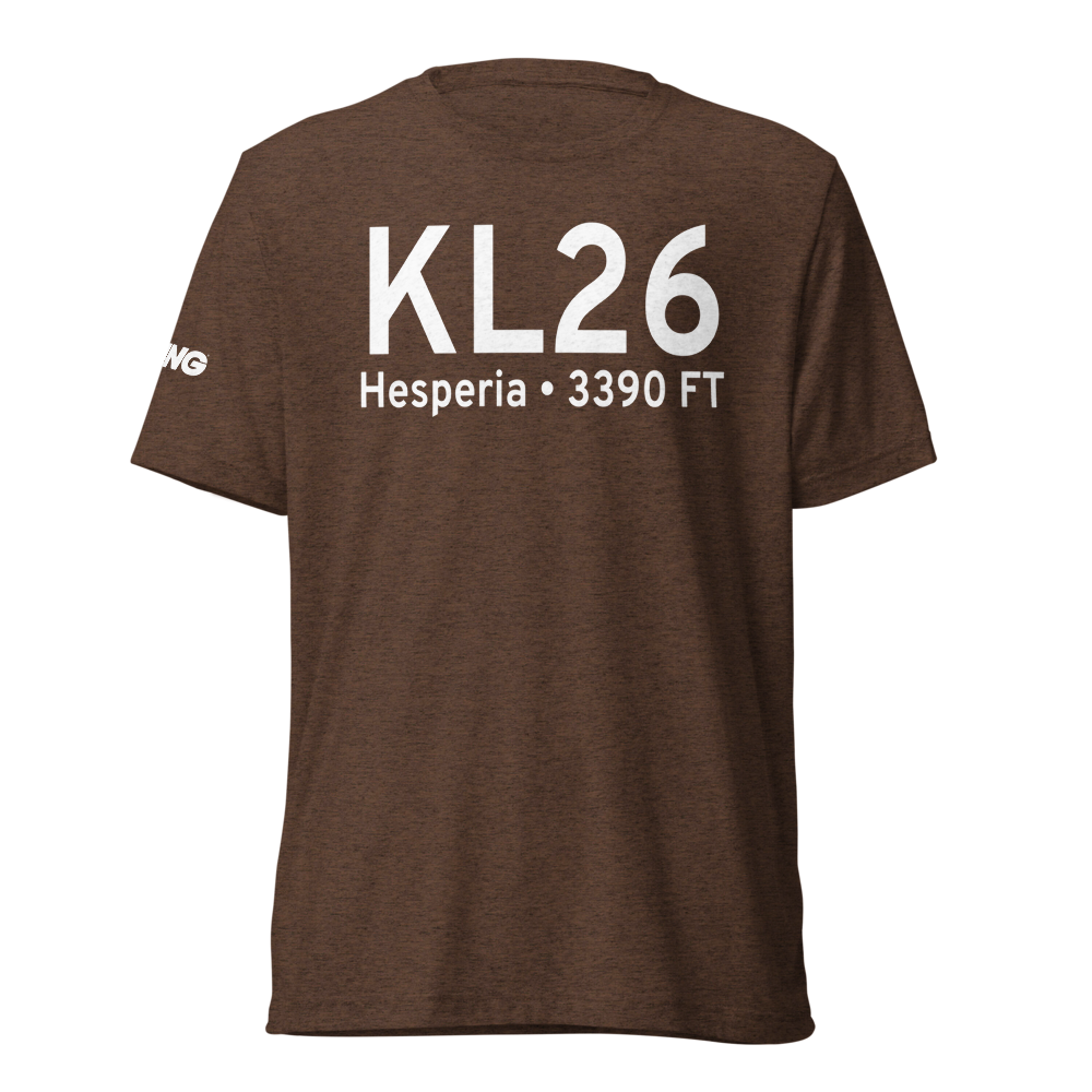 Hesperia Airport (KL26) ICAO Tri-blend T-Shirt 