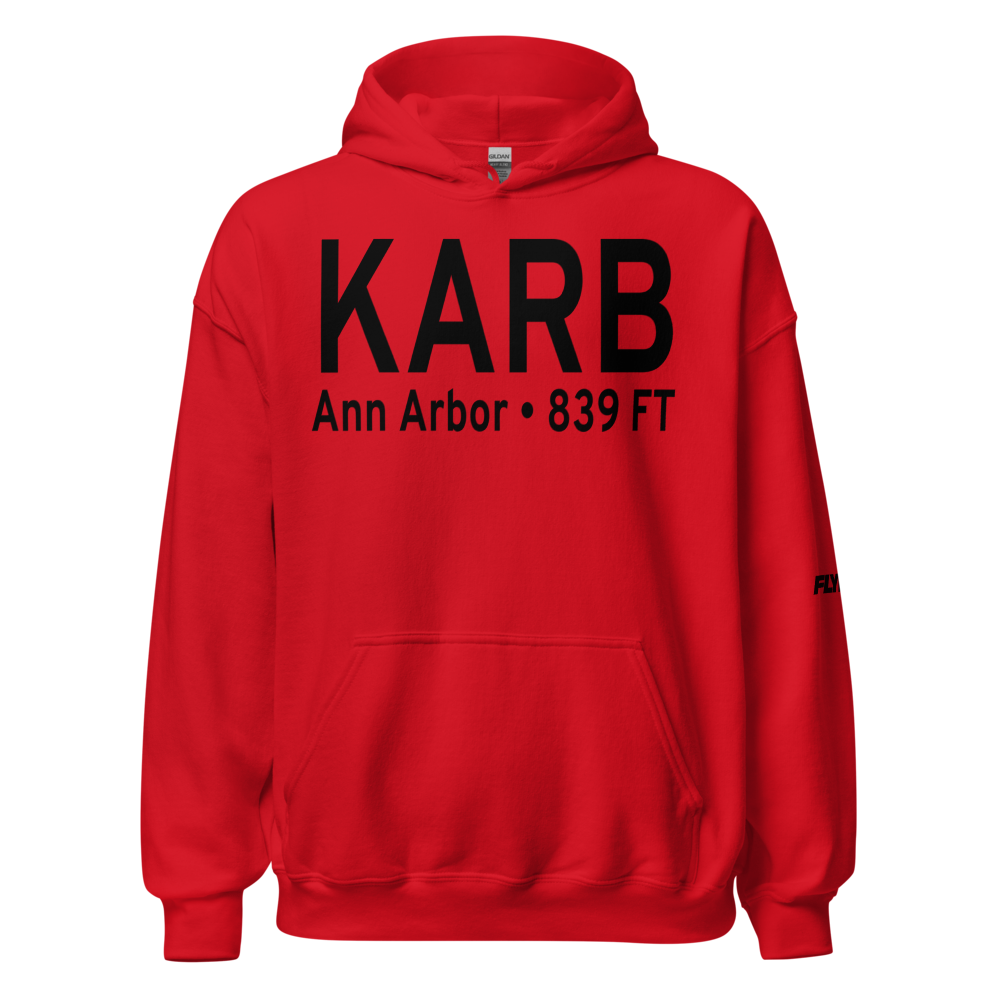 Ann Arbor Municipal Airport (KARB) ICAO Hoodie Sweatshirt 