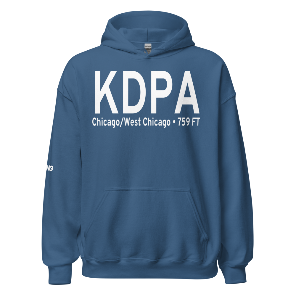 Dupage Airport (KDPA) ICAO Hoodie Sweatshirt 