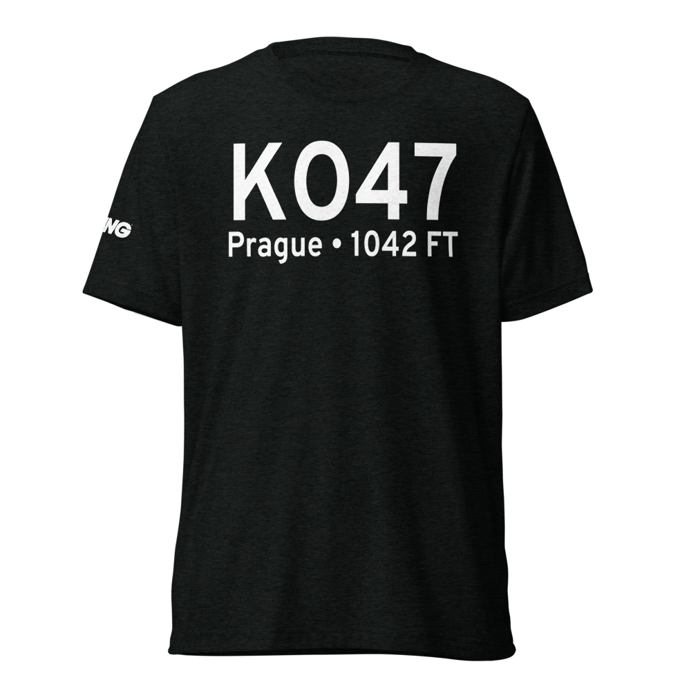 Prague Municipal Airport (KO47) ICAO Tri-blend T-Shirt 