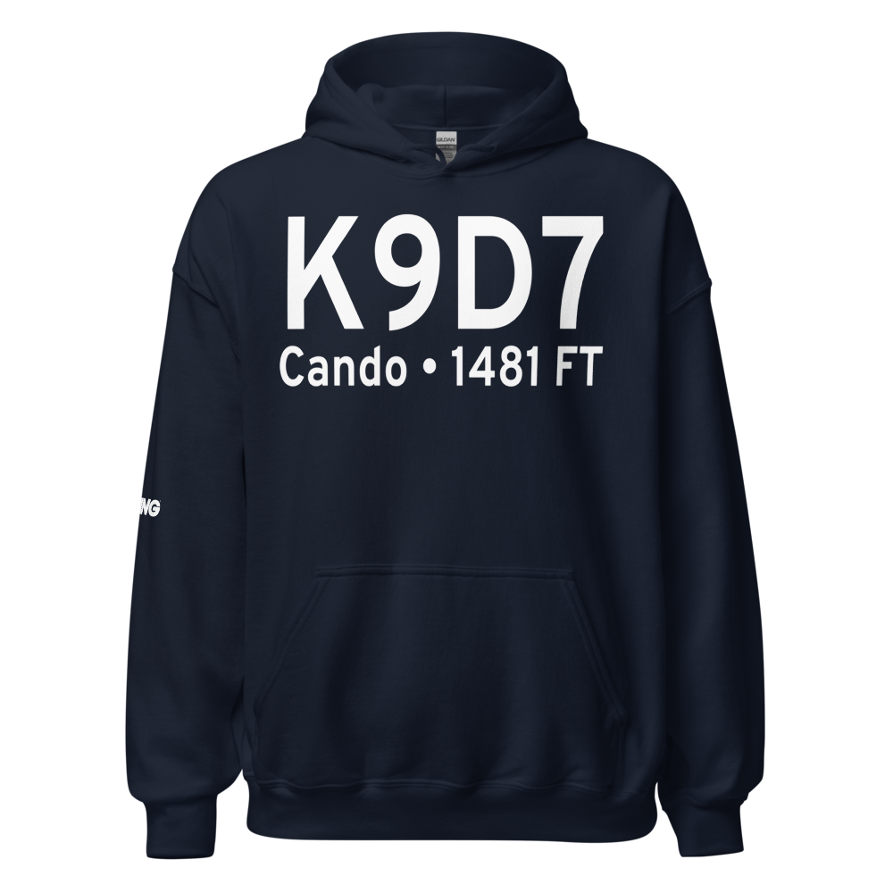 Cando Municipal Airport (K9D7) ICAO Hoodie Sweatshirt 