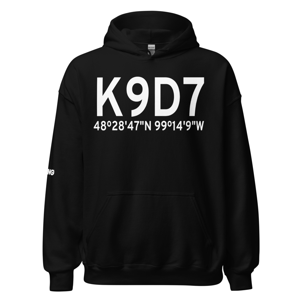 Cando Municipal Airport (K9D7) ICAO Hoodie Sweatshirt 