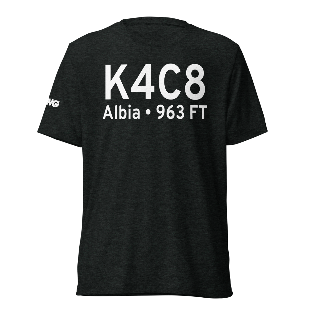 Albia Municipal Airport (K4C8) ICAO Tri-blend T-Shirt 