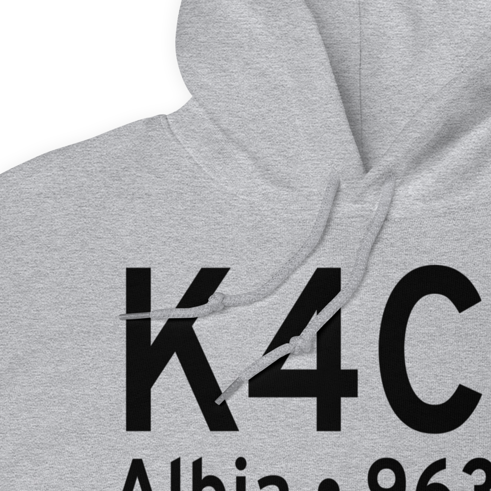 Albia Municipal Airport (K4C8) ICAO Hoodie Sweatshirt 