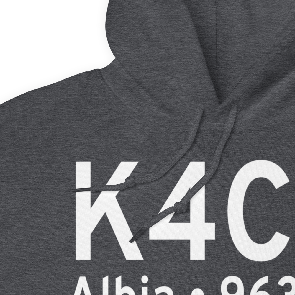 Albia Municipal Airport (K4C8) ICAO Hoodie Sweatshirt 