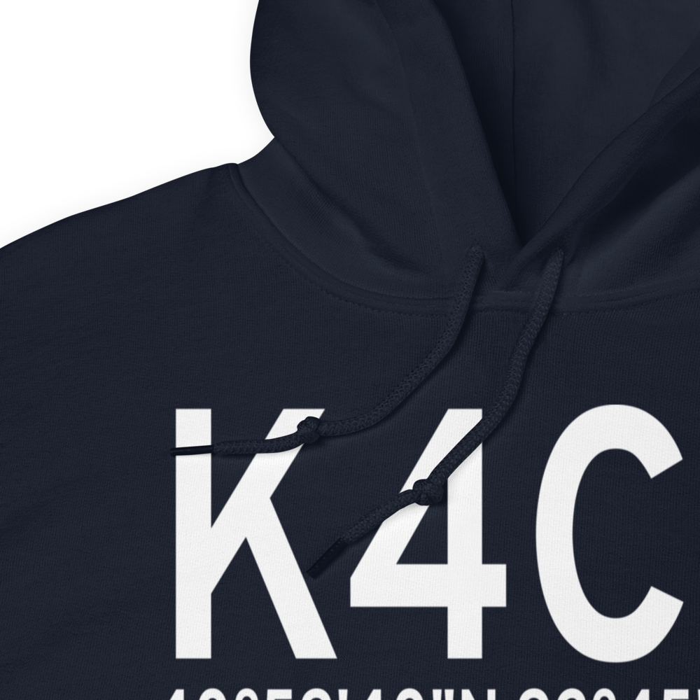 Albia Municipal Airport (K4C8) ICAO Hoodie Sweatshirt 