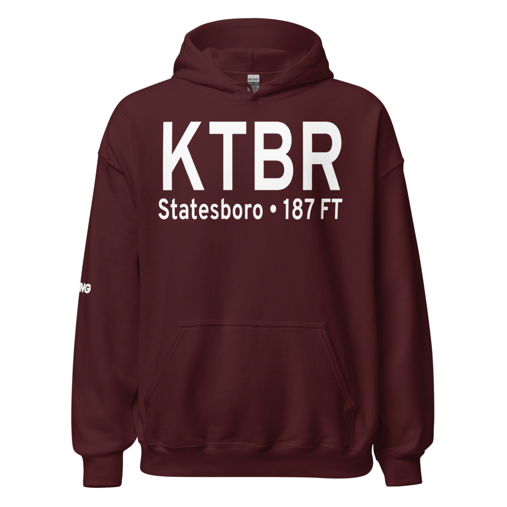 Statesboro Bulloch County Airport (KTBR) ICAO Hoodie Sweatshirt 