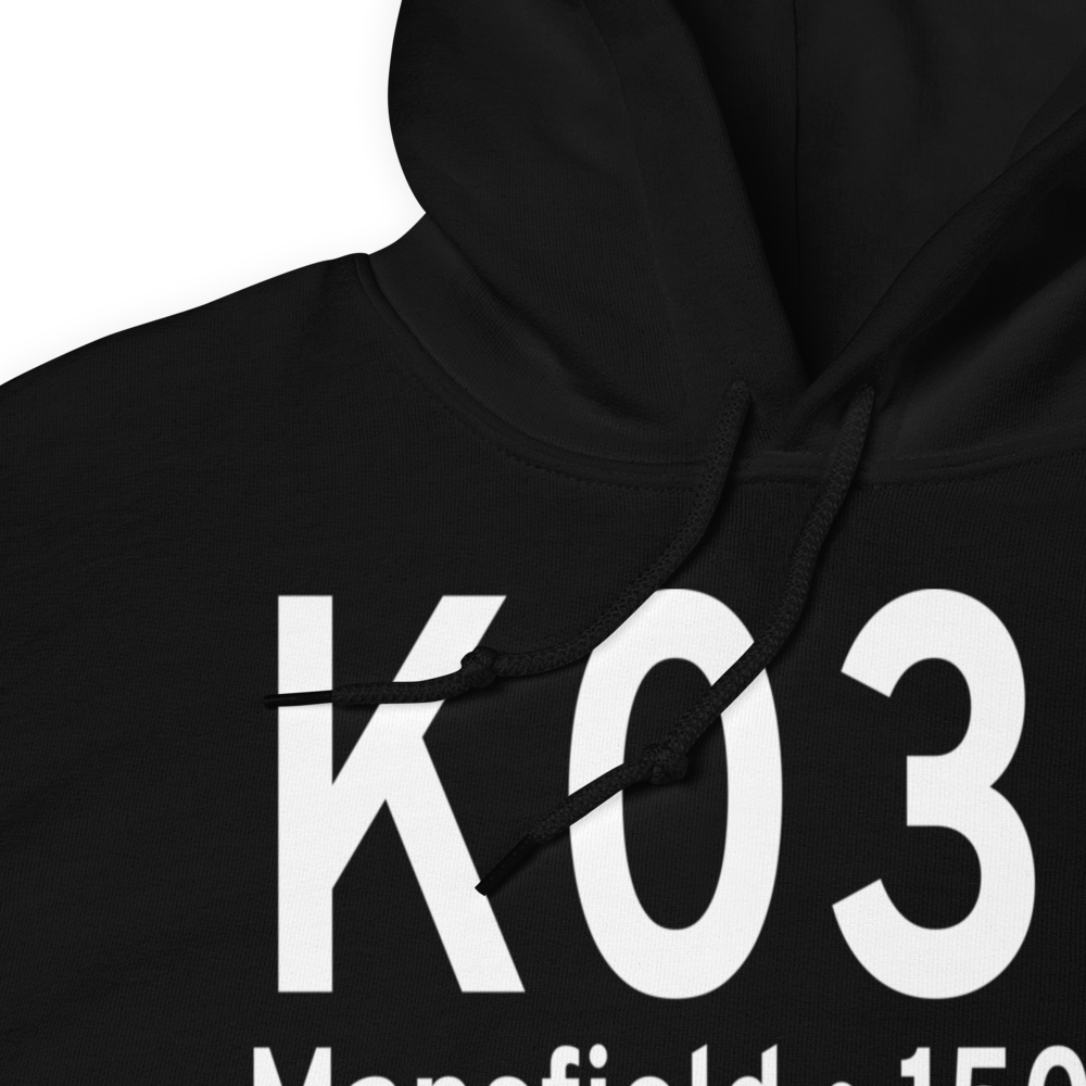 Mansfield Municipal Airport (K03B) ICAO Hoodie Sweatshirt 
