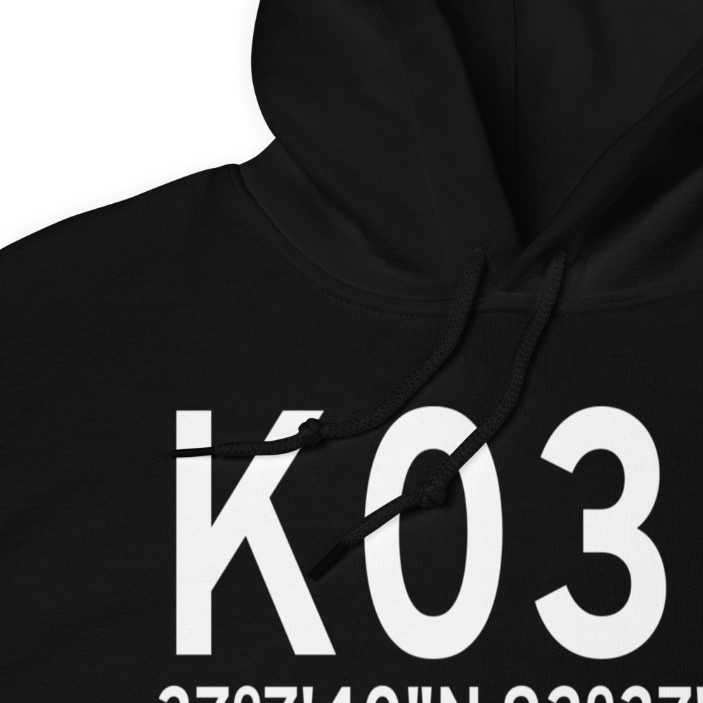 Mansfield Municipal Airport (K03B) ICAO Hoodie Sweatshirt 