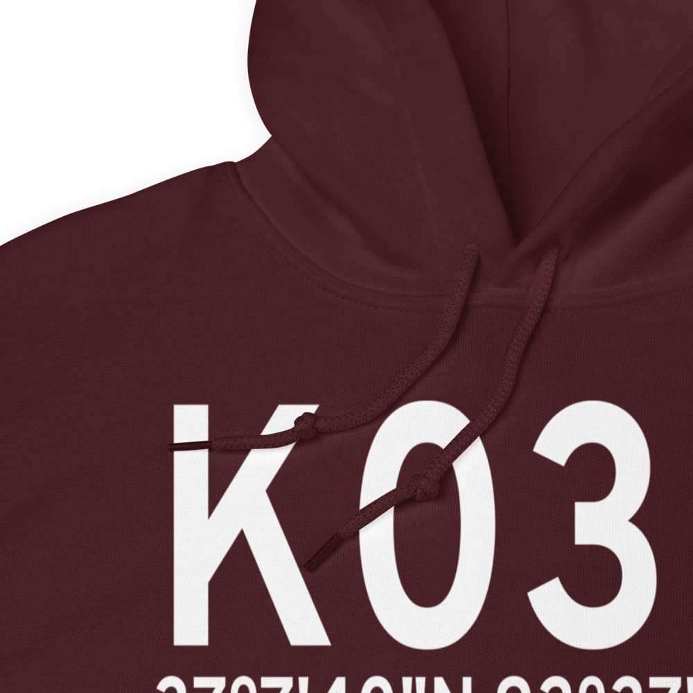 Mansfield Municipal Airport (K03B) ICAO Hoodie Sweatshirt 