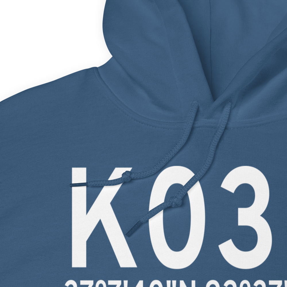 Mansfield Municipal Airport (K03B) ICAO Hoodie Sweatshirt 