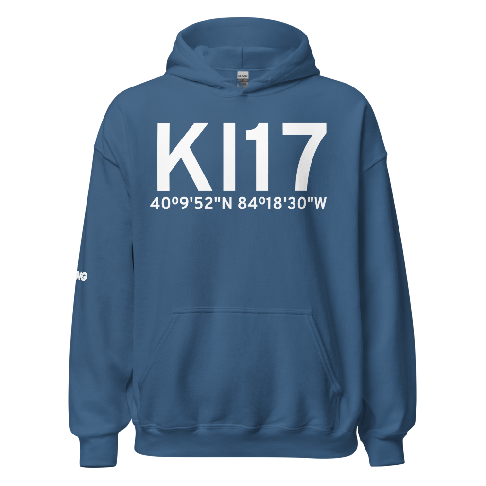 Piqua Airport-Hartzell Field (KI17) ICAO Hoodie Sweatshirt 