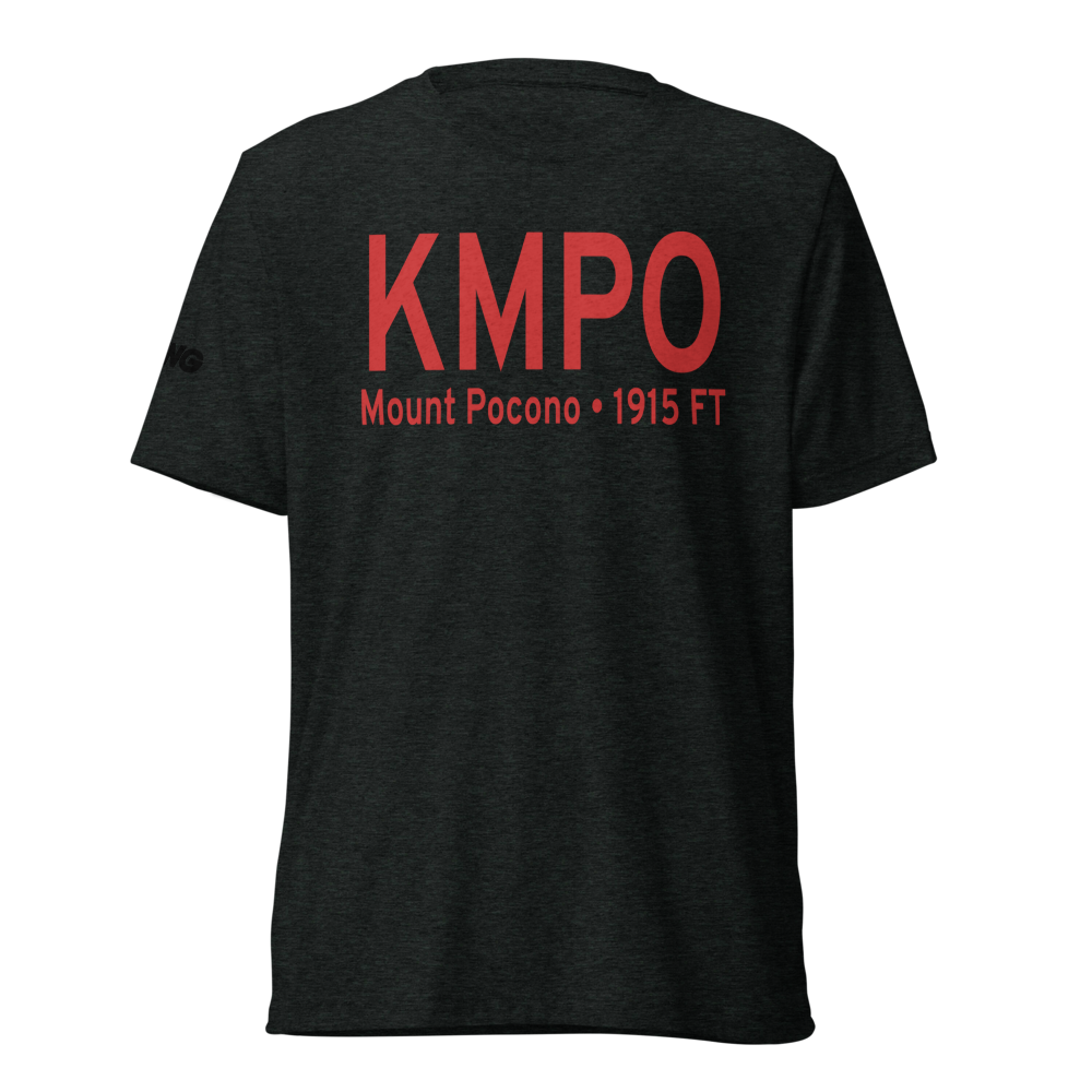 Pocono Mountains Municipal Airport (KMPO) ICAO Tri-blend T-Shirt 