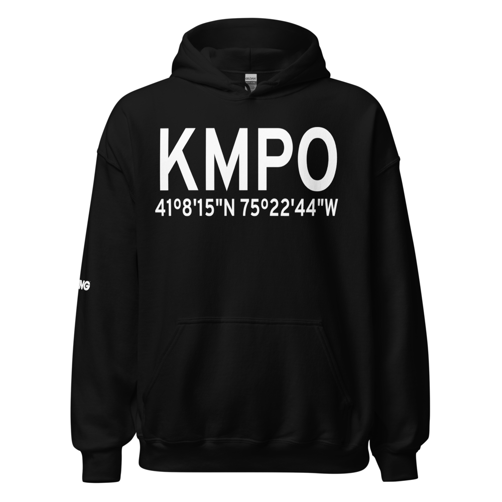 Pocono Mountains Municipal Airport (KMPO) ICAO Hoodie Sweatshirt 