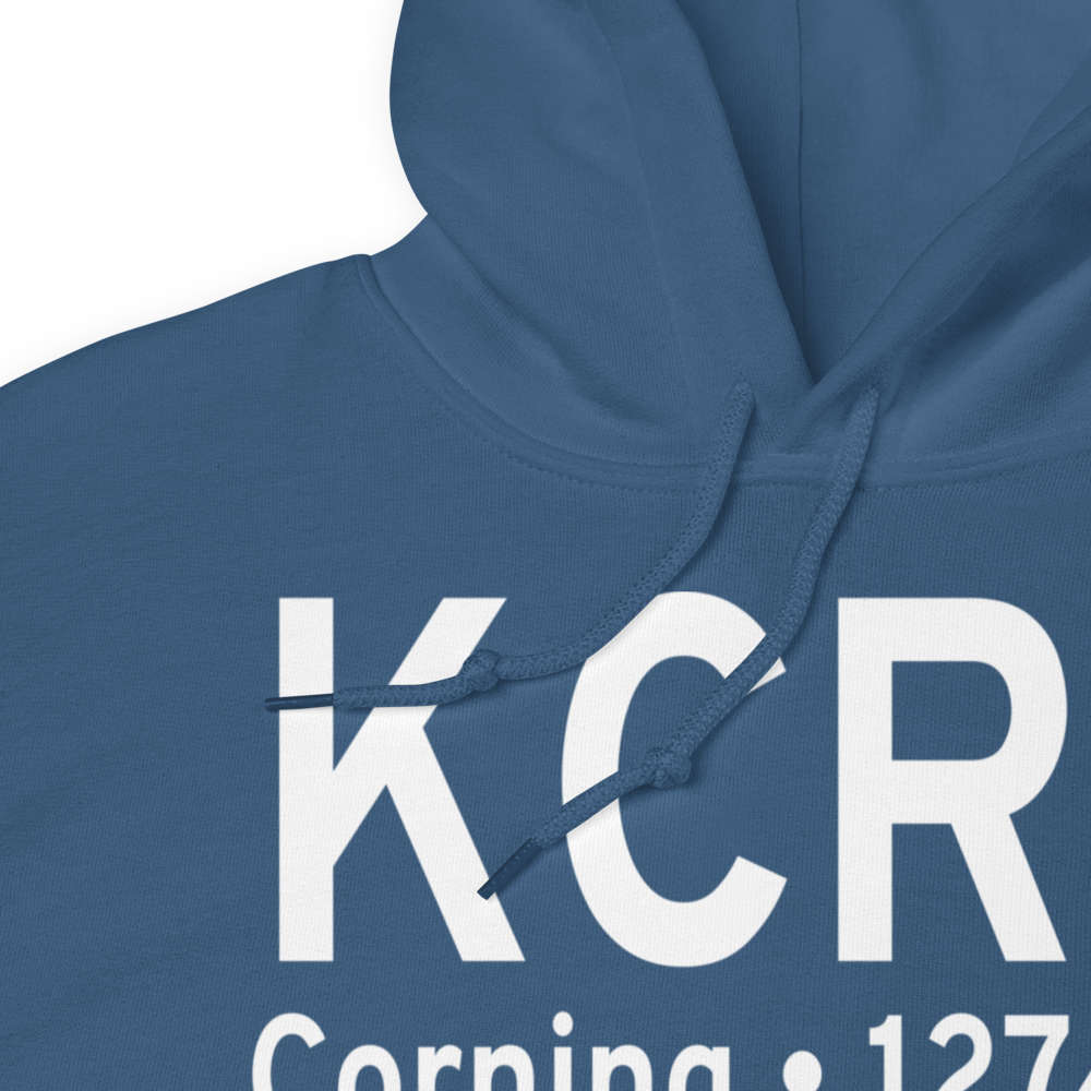 Corning Municipal Airport (KCRZ) ICAO Hoodie Sweatshirt 