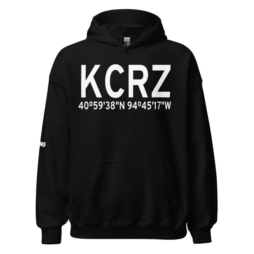 Corning Municipal Airport (KCRZ) ICAO Hoodie Sweatshirt 