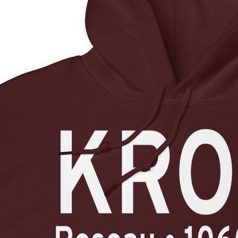 Roseau Municipal Rudy Billberg Field (KROX) ICAO Hoodie Sweatshirt 