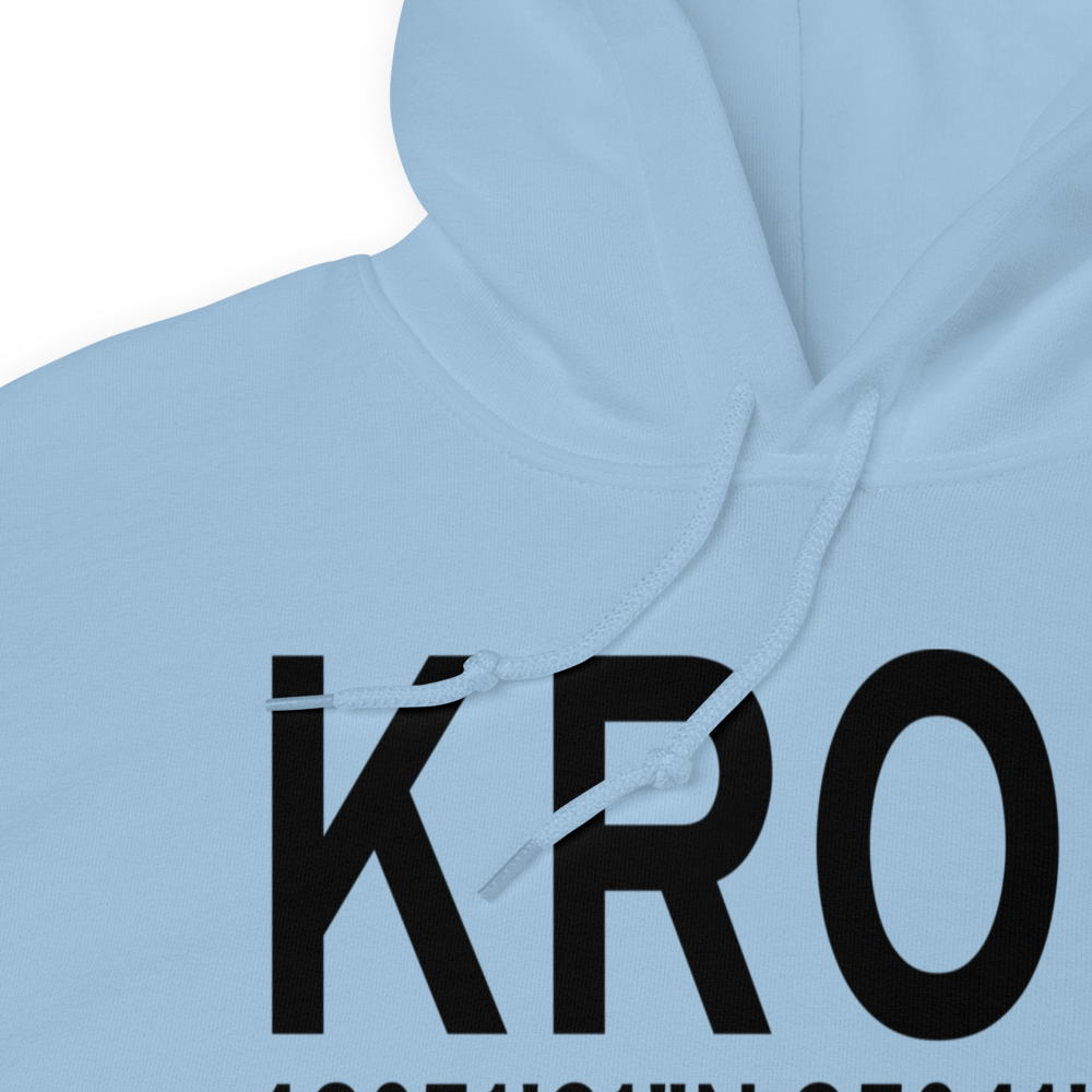 Roseau Municipal Rudy Billberg Field (KROX) ICAO Hoodie Sweatshirt 