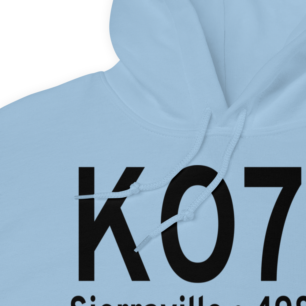 Sierraville Dearwater Airport (KO79) ICAO Hoodie Sweatshirt 
