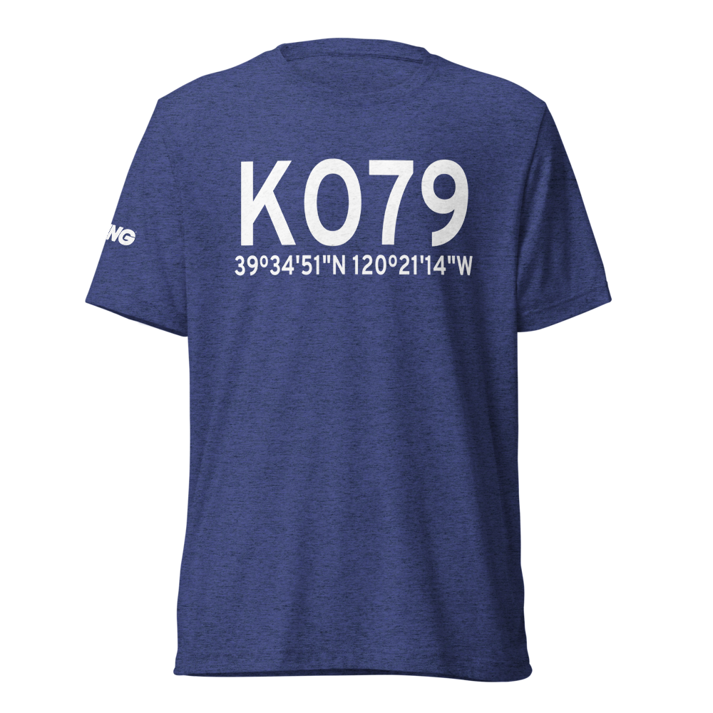 Sierraville Dearwater Airport (KO79) ICAO Tri-blend T-Shirt 