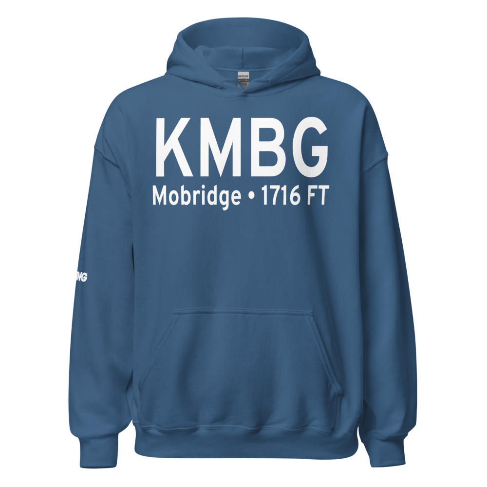 Mobridge Municipal Airport (KMBG) ICAO Hoodie Sweatshirt 