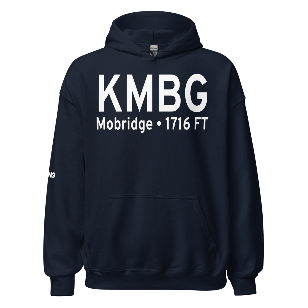 Mobridge Municipal Airport (KMBG) ICAO Hoodie Sweatshirt 