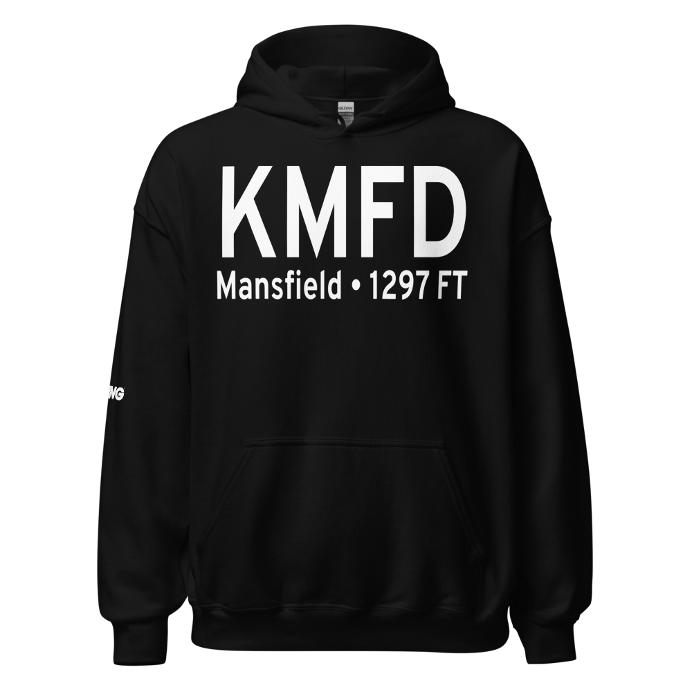 Mansfield Lahm Regional Airport (KMFD) ICAO Hoodie Sweatshirt 