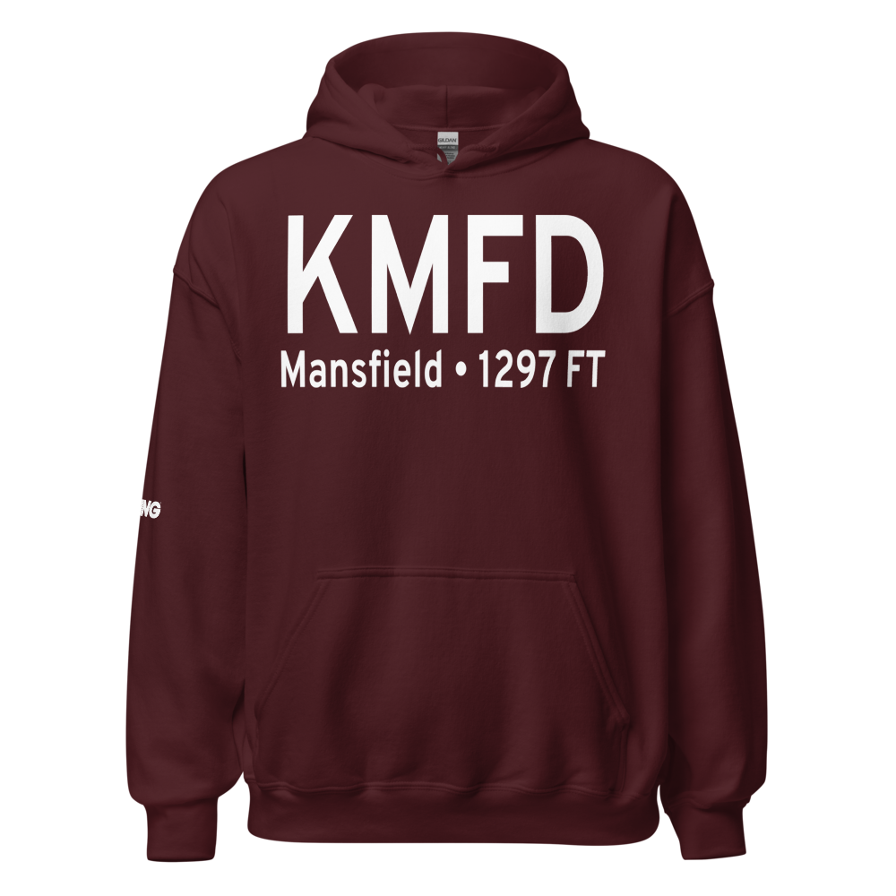 Mansfield Lahm Regional Airport (KMFD) ICAO Hoodie Sweatshirt 
