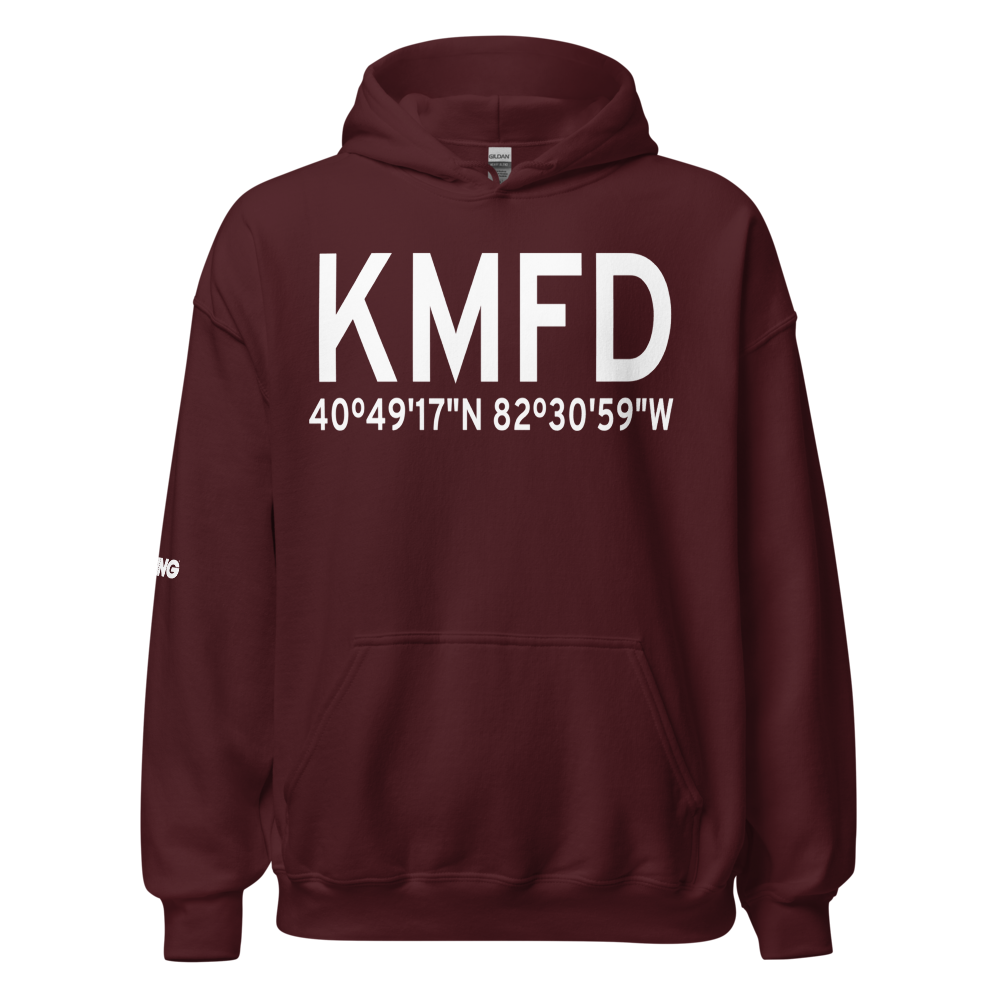 Mansfield Lahm Regional Airport (KMFD) ICAO Hoodie Sweatshirt 