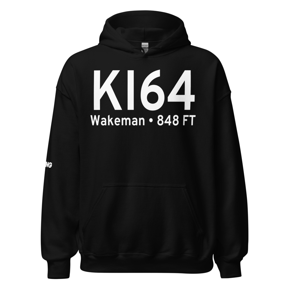 Wakeman Airport (KI64) ICAO Hoodie Sweatshirt 