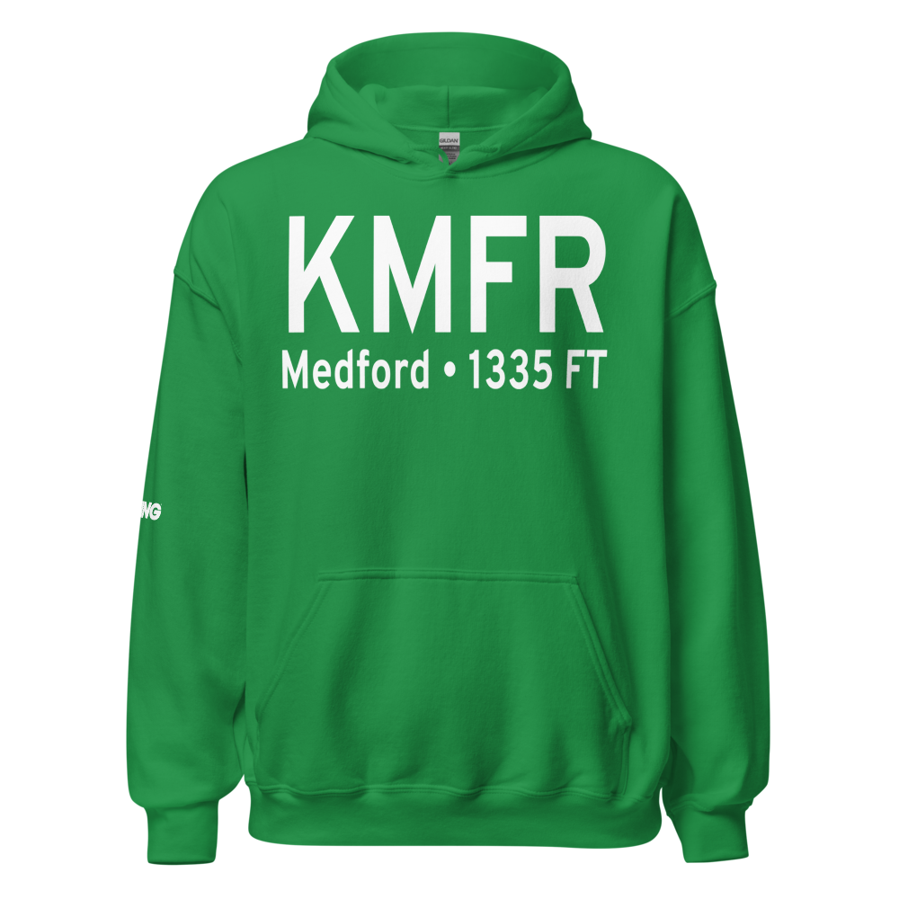 Rogue Valley International Medford Airport (KMFR) ICAO Hoodie Sweatshirt 