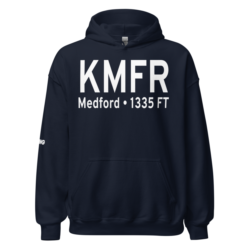 Rogue Valley International Medford Airport (KMFR) ICAO Hoodie Sweatshirt 