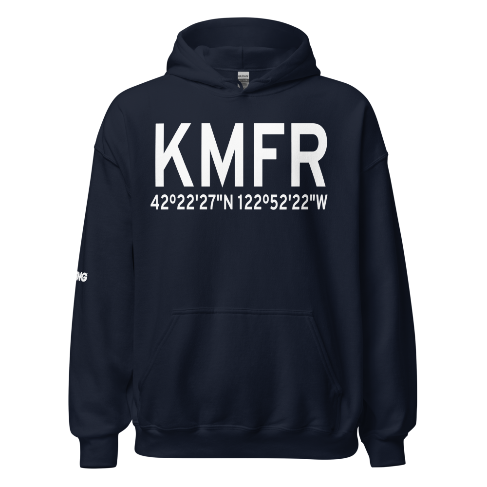 Rogue Valley International Medford Airport (KMFR) ICAO Hoodie Sweatshirt 