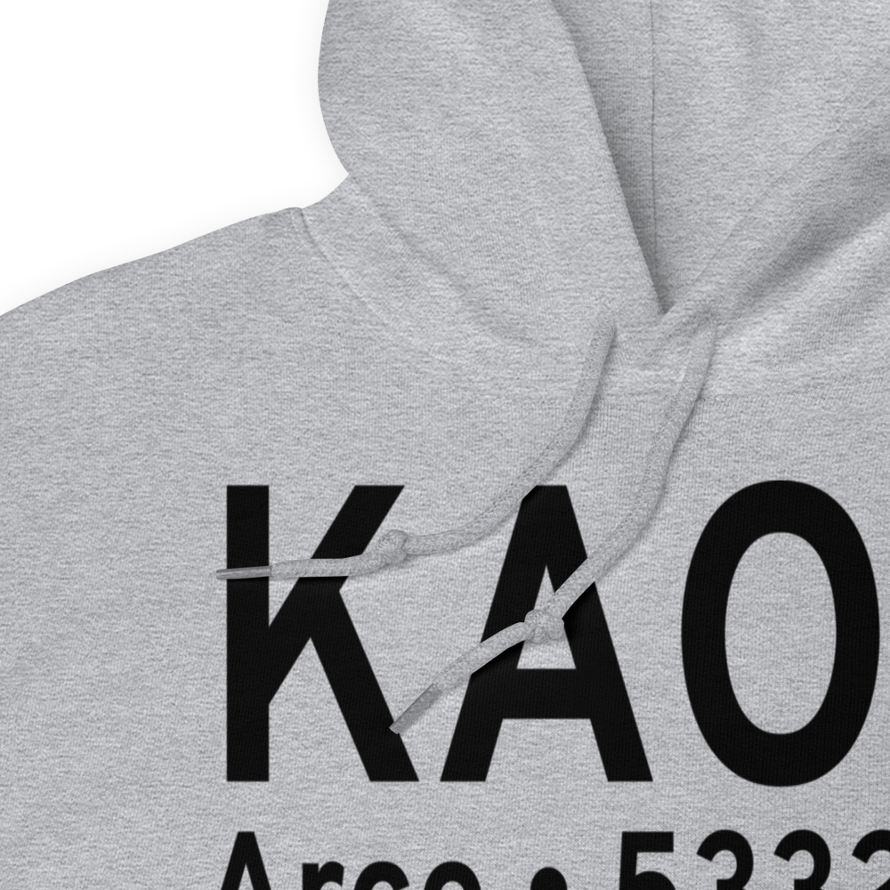Arco Butte County Airport (KAOC) ICAO Hoodie Sweatshirt 