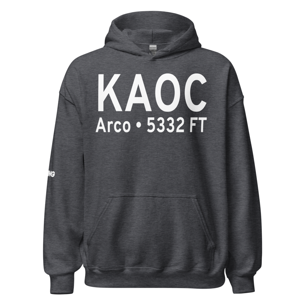 Arco Butte County Airport (KAOC) ICAO Hoodie Sweatshirt 