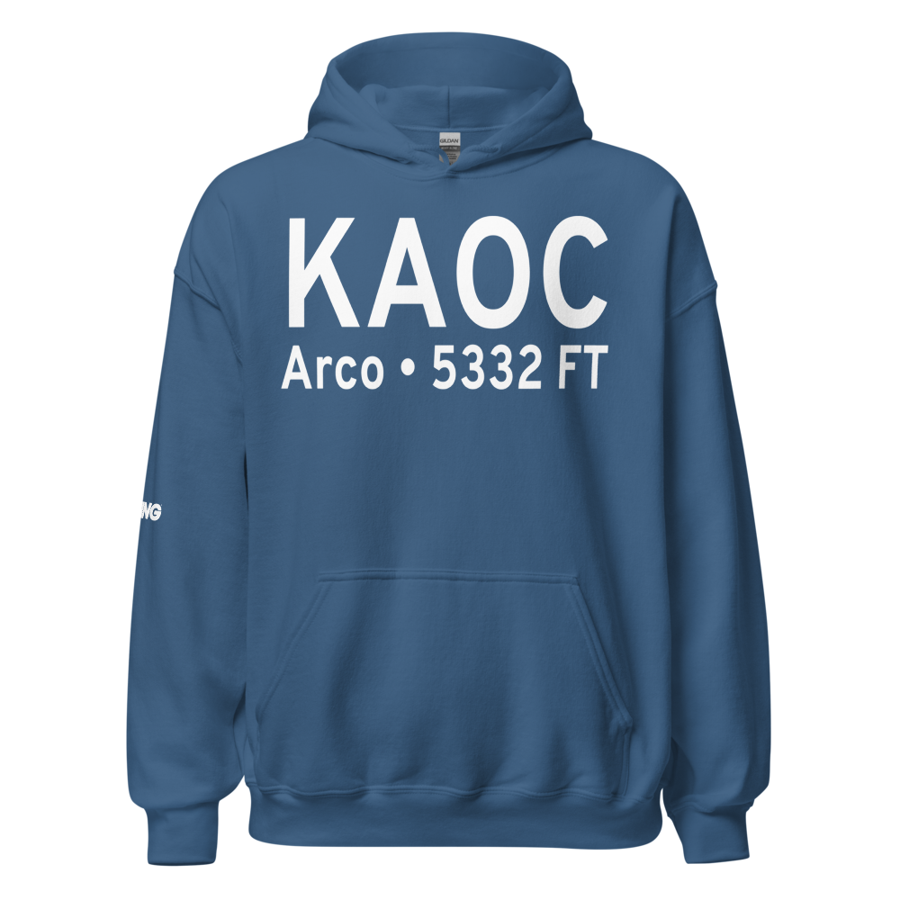 Arco Butte County Airport (KAOC) ICAO Hoodie Sweatshirt 