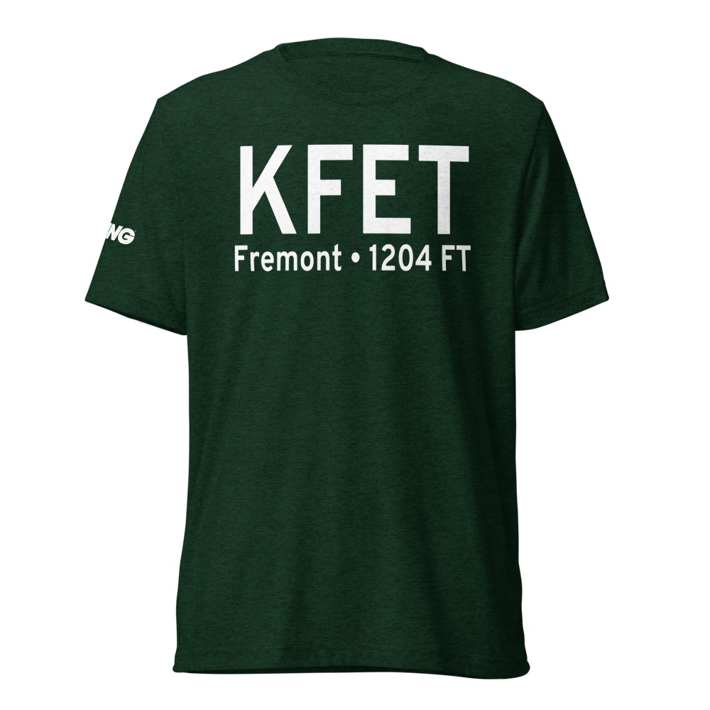 Fremont Municipal Airport (KFET) ICAO Tri-blend T-Shirt 