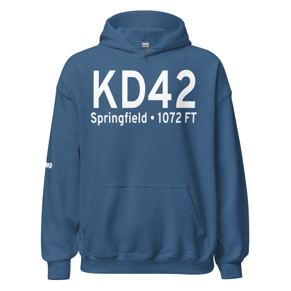 Springfield Municipal Airport (KD42) ICAO Hoodie Sweatshirt 